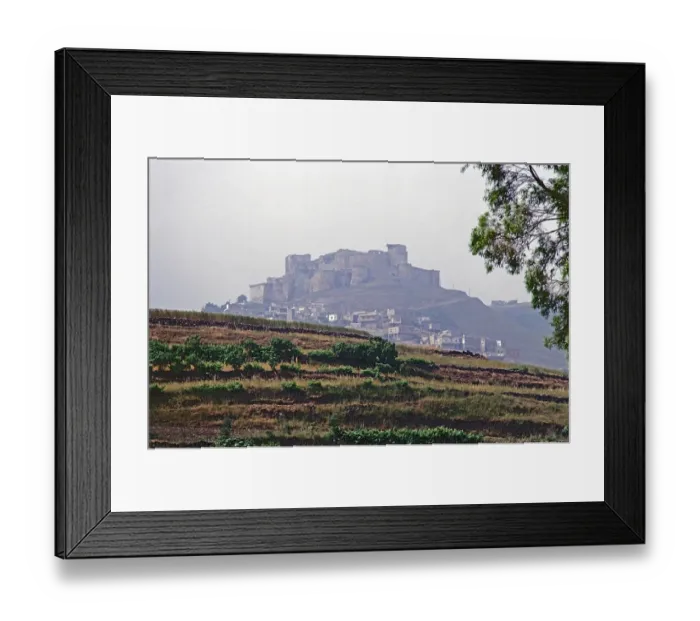Framed Print : Castle, Krak des Chevaliers, Homs, Syria, May 1987, vintage, retro, old, historical, Asia