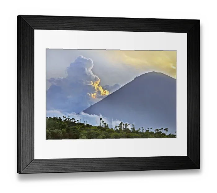 Framed Print : Sunset at the Gunung-Agung volcano near Amed, Bali, Indonesia, Asia Framed Print : Sunset at the Gunung-Agung volcano near Amed, Bali, Indonesia, Asia