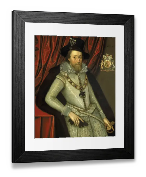 Framed Print : James VI and I, James Charles Stuart, 1566 - 1625, King of England, Scotland and Ireland, digitally edited Framed Print : James VI and I, James Charles Stuart, 1566 - 1625, King of England, Scotland and Ireland, digitally edited