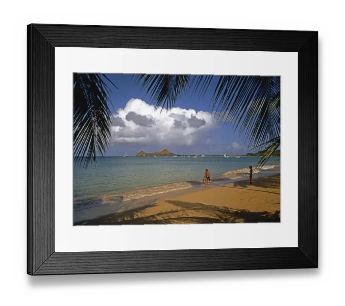 Framed Print : Beach at the Hotel St. Lucian, St. Lucia, Caribbean Framed Print : Beach at the Hotel St. Lucian, St. Lucia, Caribbean