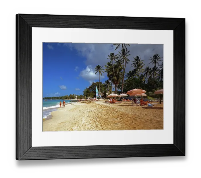Framed Print : Beach on the south-west coast, Barbados, Caribbean, Central America Framed Print : Beach on the south-west coast, Barbados, Caribbean, Central America