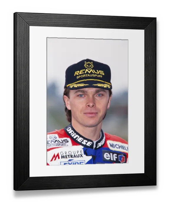 Framed Print : Juergen Fuchs (DEU), Motorsport, Motorcycle World Championship, Elf 500, 1997