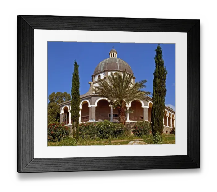 Framed Print : Church on the Mount of Beatitudes, Tabgha, Israel, Asia