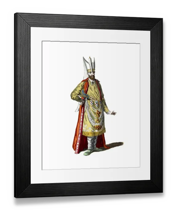 Framed Print : Historical clothing, fashion in the course of time, clothing of the Ast-chi-Bachi, officer of the Janesaries and overseer of their kitchen, Janissaries formed the bodyguard of the Sultan and reached the highest positions in the Ottoman state Framed Print : Historical clothing, fashion in the course of time, clothing of the Ast-chi-Bachi, officer of the Janesaries and overseer of their kitchen, Janissaries formed the bodyguard of the Sultan and reached the highest positions in the Ottoman state