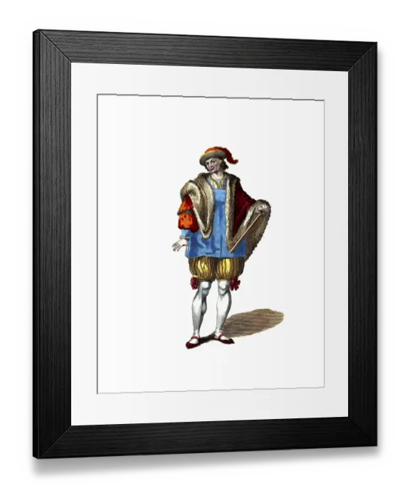 Framed Print : Historical clothing, fashion over time, Louis II de La Tremoille, also La Tremouille (20 September 1460, 24 February 1525) was a member of the House of La Tremoille, a French general and grandson of Georges de La Tremoille