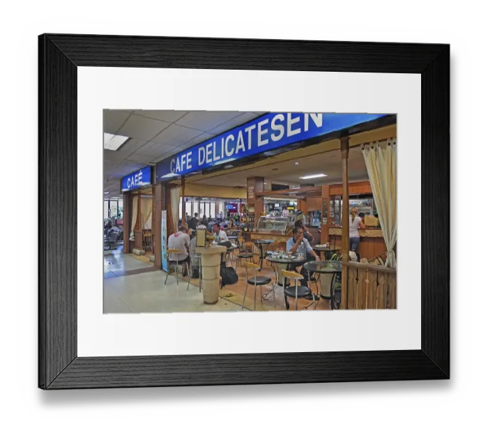 Framed Print : Cafe with passengers, airport, Denpasar, Bali, Indonesia, Asia Framed Print : Cafe with passengers, airport, Denpasar, Bali, Indonesia, Asia
