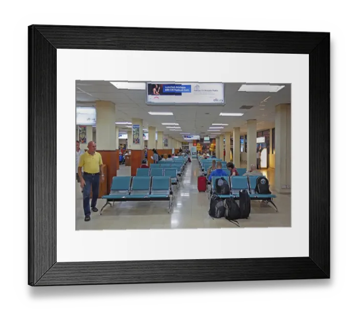Framed Print : Waiting room with passengers, airport, Denpasar, Bali, Indonesia, Asia Framed Print : Waiting room with passengers, airport, Denpasar, Bali, Indonesia, Asia