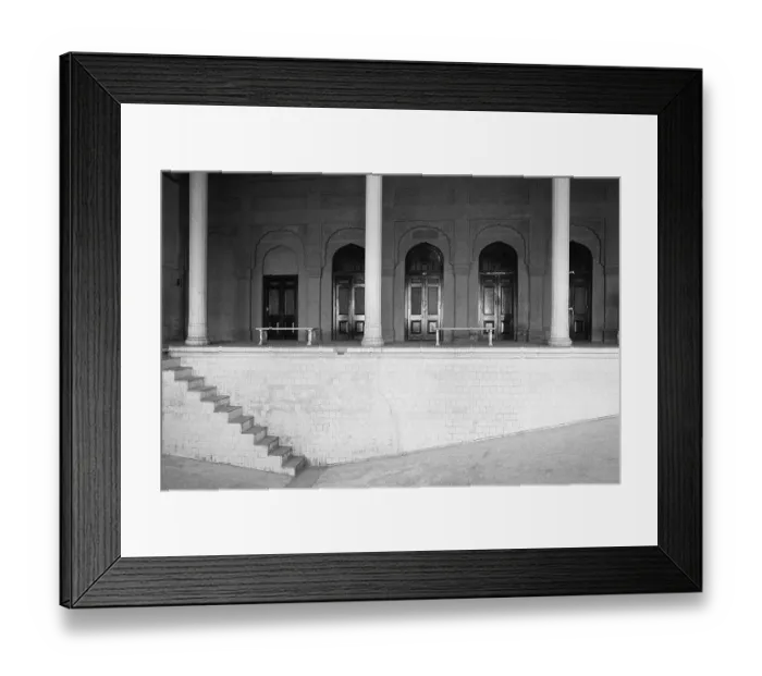 Framed Print : Empty swimming pool Lalgadh New Palace Bikaner Rajasthan India Asia 1984