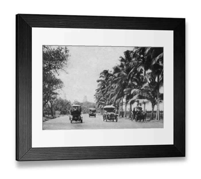 Framed Print : Old vintage photo of Queens Road mumbai maharashtra India