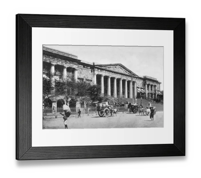 Framed Print : Old vintage photo of Town Hall mumbai maharashtra India Framed Print : Old vintage photo of Town Hall mumbai maharashtra India