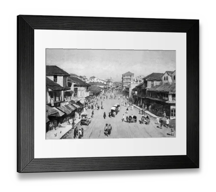 Framed Print : Old vintage photo of Native Quarter Null Bazar mumbai maharashtra India