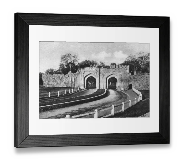 Framed Print : Old vintage photo of kashmere gate delhi India Framed Print : Old vintage photo of kashmere gate delhi India