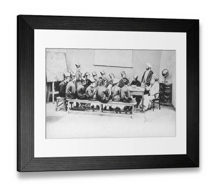 Framed Print : Old vintage photo of Parsi School mumbai maharashtra India