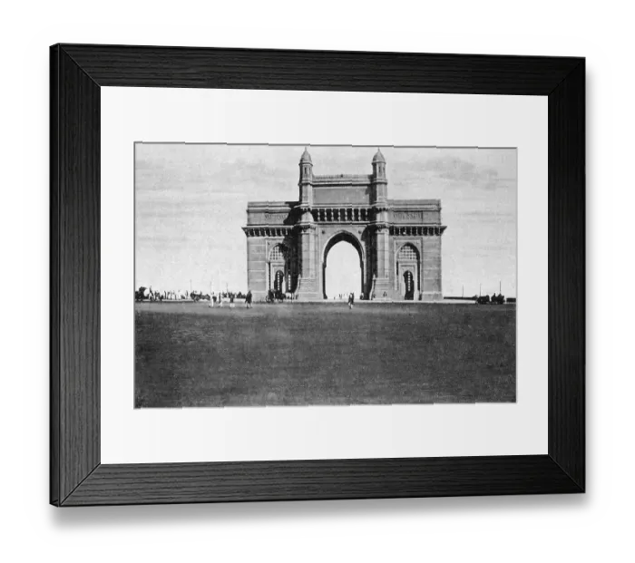 Framed Print : Old vintage photo of Gateway of india mumbai maharashtra India