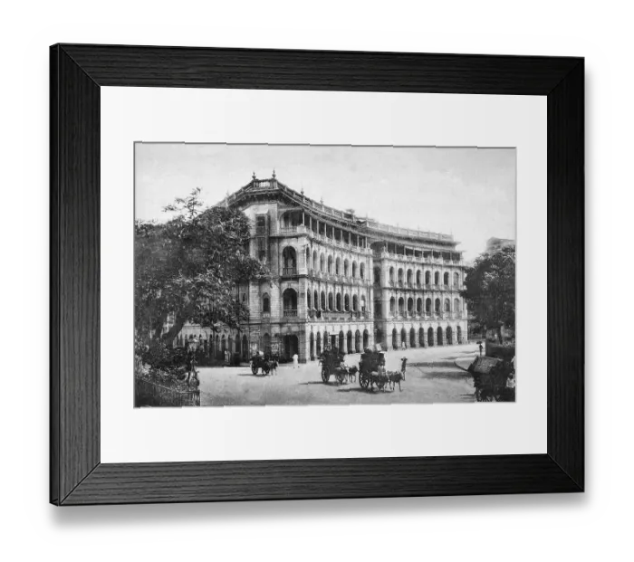 Framed Print : Old vintage photo of Elphinstone Circle mumbai maharashtra India