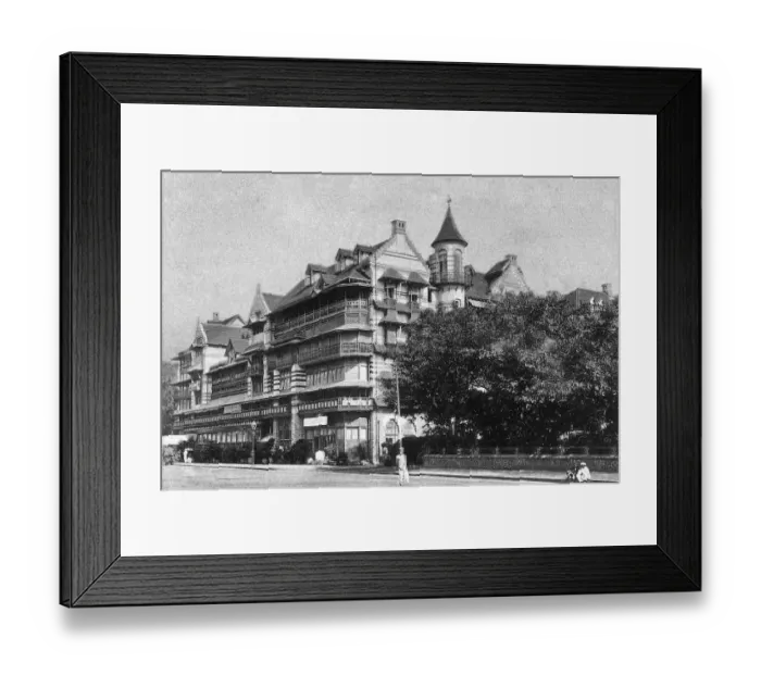 Framed Print : Old vintage photo of Esplanade Hotel Annex mumbai maharashtra India