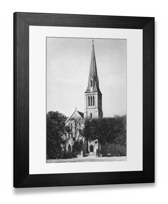 Framed Print : Old vintage photo of Afgan Memorial Church Mumbai Maharashtra India