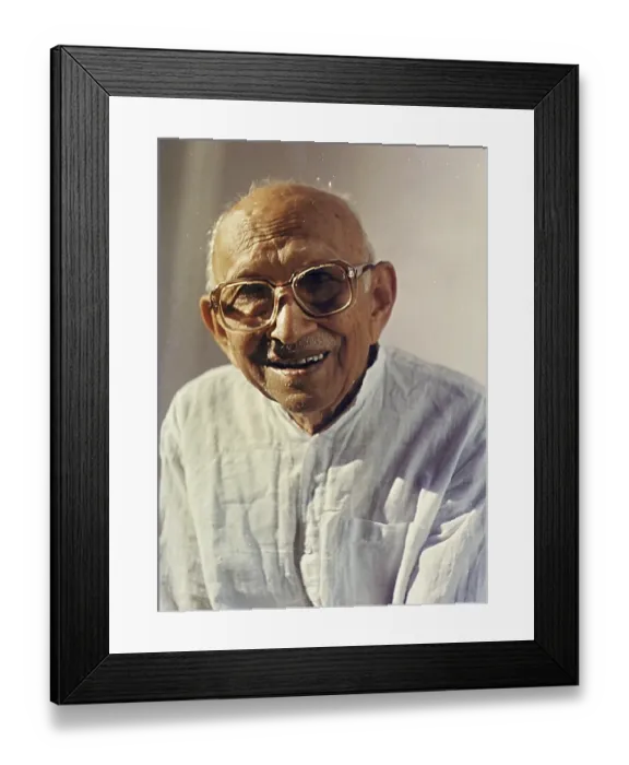Framed Print : Mahatma gandhi brother, prabhudas gandhi, india, asia, 1991