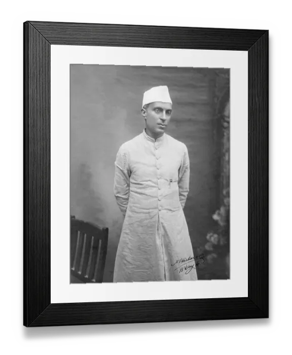 Framed Print : Indian first prime minister, jawaharlal nehru, india, asia, 1927