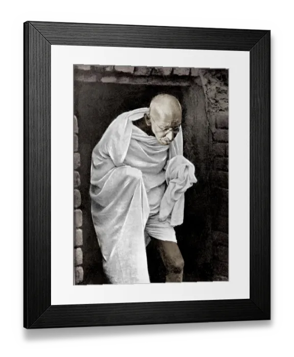 Framed Print : Indian freedom fighters, mahatma gandhi bihar, india, asia, 1947