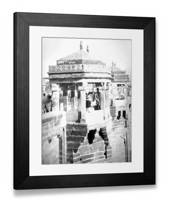 Framed Print : Old vintage lantern slide of shahi bridge, jaunpur, uttar pradesh, India, Asia