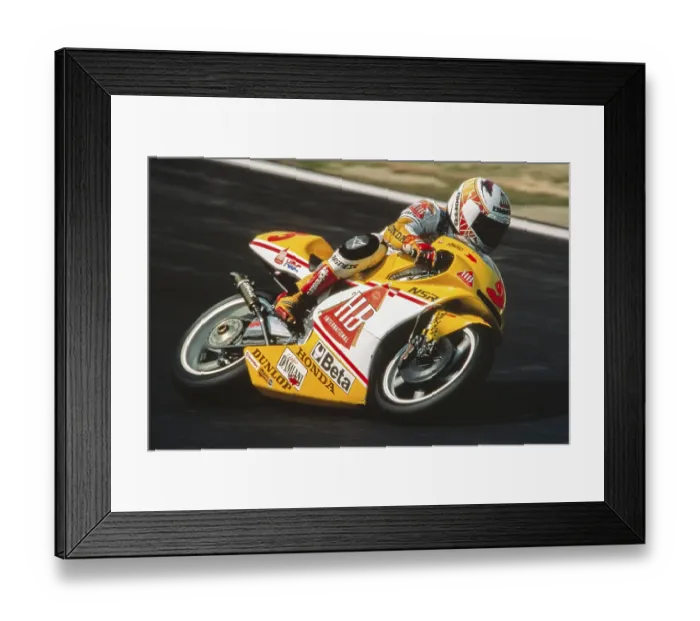 Framed Print : Doriano Romboni (ITA), Motorcycle World Championship, Honda NSR 250, GP of Austria, Salzburgring, 22 / 05 / 1994 Framed Print : Doriano Romboni (ITA), Motorcycle World Championship, Honda NSR 250, GP of Austria, Salzburgring, 22 / 05 / 1994