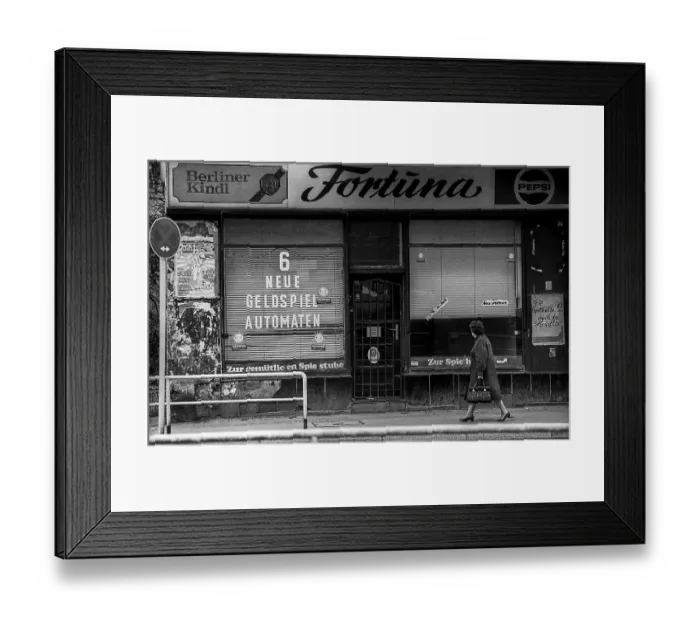 Framed Print : Germany, Berlin, 19.02.1992, Kneipe Fortuna, pub, gambling house in Wedding, Europe