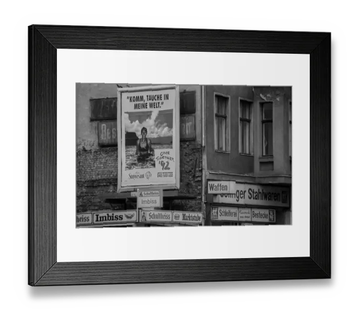 Framed Print : Germany, Berlin, 19.02.1992, pub, snack bar, weapons, grinding shop, cutlery, Marktstube, Schultheiss, Come dive into my world, Stuyvesant, Europe Framed Print : Germany, Berlin, 19.02.1992, pub, snack bar, weapons, grinding shop, cutlery, Marktstube, Schultheiss, Come dive into my world, Stuyvesant, Europe
