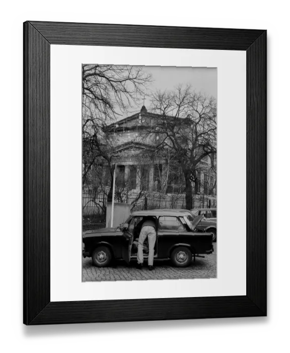 Framed Print : Germany, Berlin, 14.02.1992, ruin of the Elisabeth church, at the Invalidenstrasse, (Schinkel - building), Trabant, Europe Framed Print : Germany, Berlin, 14.02.1992, ruin of the Elisabeth church, at the Invalidenstrasse, (Schinkel - building), Trabant, Europe