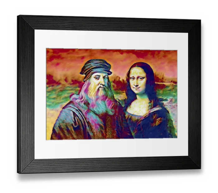 Framed Print : Leonardo da Vinci, 1452 - 1519, Italian painter, sculptor, architect and engineer, the painting la Gioconda, Mona Lisa, digitally edited Framed Print : Leonardo da Vinci, 1452 - 1519, Italian painter, sculptor, architect and engineer, the painting la Gioconda, Mona Lisa, digitally edited