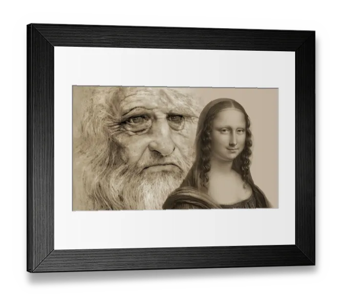 Framed Print : Leonardo da Vinci, 1452 - 1519, Italian painter, sculptor, architect and engineer, the painting la Gioconda, Mona Lisa, digitally edited Framed Print : Leonardo da Vinci, 1452 - 1519, Italian painter, sculptor, architect and engineer, the painting la Gioconda, Mona Lisa, digitally edited