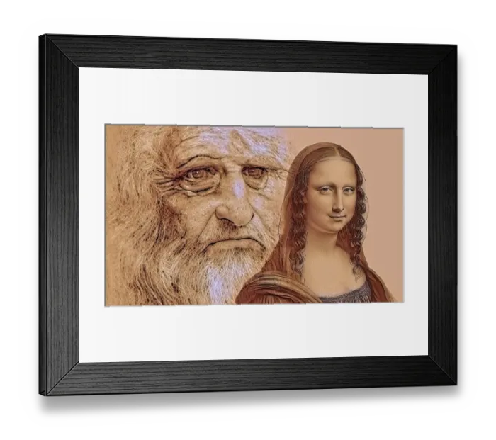 Framed Print : Leonardo da Vinci, 1452 - 1519, Italian painter, sculptor, architect and engineer, the painting la Gioconda, Mona Lisa, digitally edited Framed Print : Leonardo da Vinci, 1452 - 1519, Italian painter, sculptor, architect and engineer, the painting la Gioconda, Mona Lisa, digitally edited