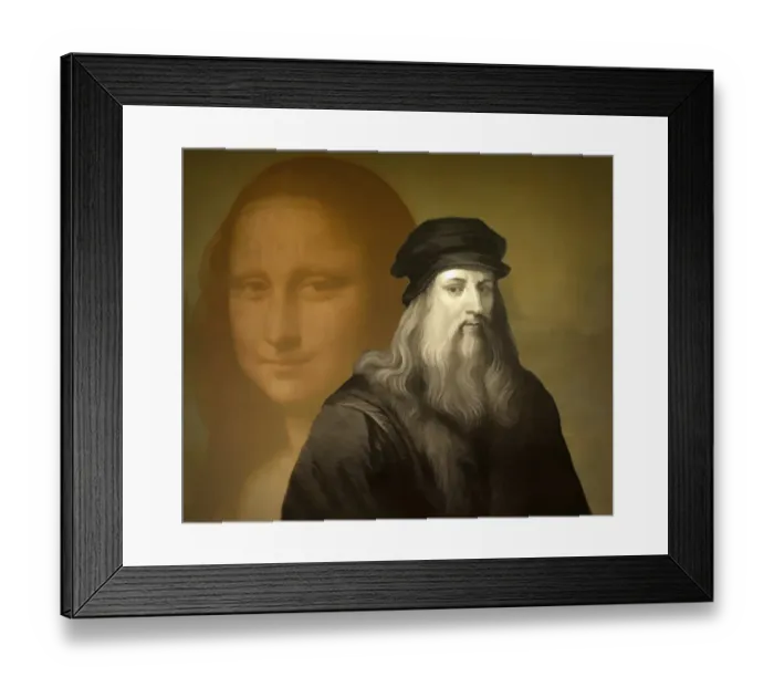 Framed Print : Leonardo da Vinci, 1452 - 1519, Italian painter, sculptor, architect and engineer, the painting la Gioconda, Mona Lisa, digitally edited Framed Print : Leonardo da Vinci, 1452 - 1519, Italian painter, sculptor, architect and engineer, the painting la Gioconda, Mona Lisa, digitally edited