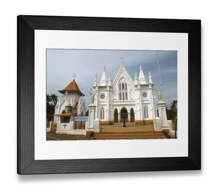 Framed Print : s t. Thomas Forane church built in 1911 in North Paravur, Kerala, India, As ia