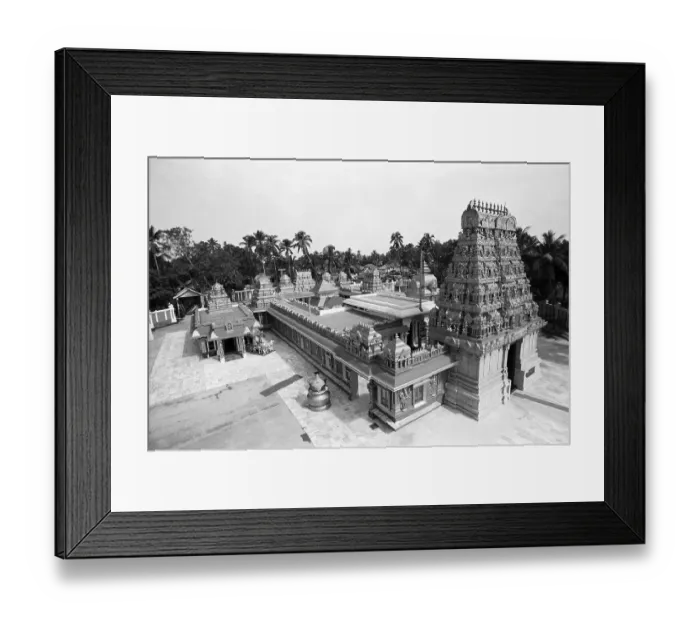 Framed Print : Gokarnath temple dedicated siva built in 1912 in Mangalore, Karnataka, India, As ia