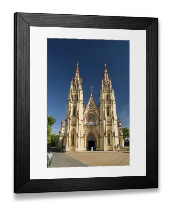 Framed Print : s aint Mary cathedral cons tructed in 1916, Madurai, Tamil Nadu, India, As ia