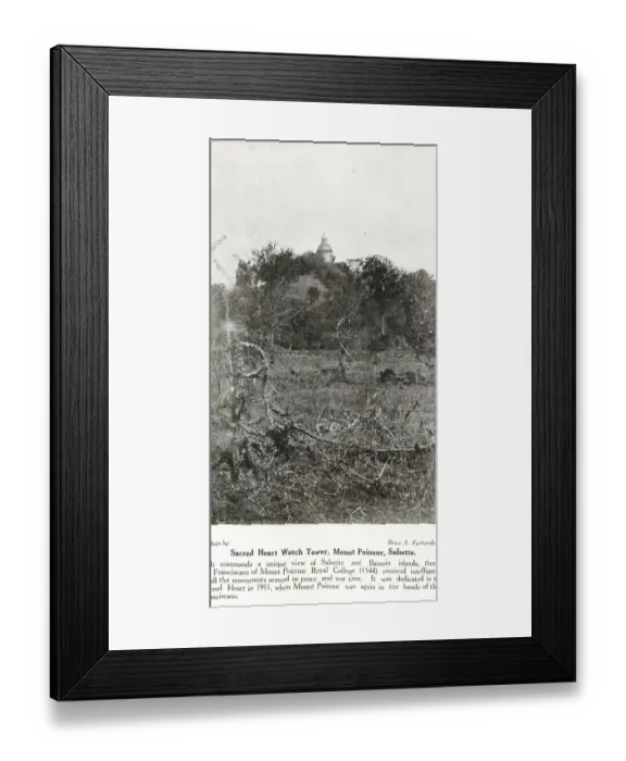 Framed Print : s acred Heart Watch Tower, Mount Poins ur, sals ette, Borivali, Bombay Mumbai, Maharas htra, India, As ia