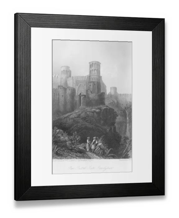 Framed Print : Peer Putteh Gate, Gawilghur, India, As ia