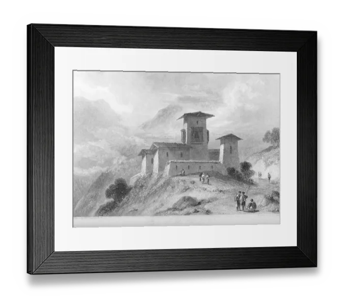 Framed Print : Capta Cas tle, Bootan, Bhutan, As ia