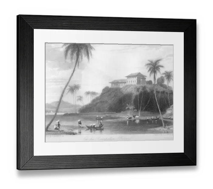 Framed Print : On the Balcapatam river, India, As ia