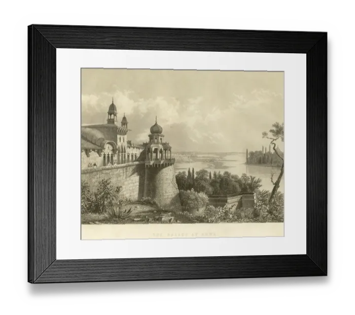Framed Print : Military and munity mutiny views the palace at Agra, Uttar Prades h, India, As ia