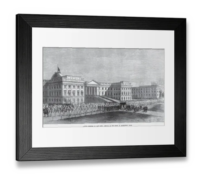 Framed Print : The Calcutta Obs equies of Lord Mayo arrival of Coffin at Government Hous e, Calcutta, West Bengal, India, As ia Framed Print : The Calcutta Obs equies of Lord Mayo arrival of Coffin at Government Hous e, Calcutta, West Bengal, India, As ia