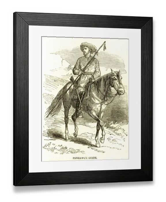 Framed Print : Lithographic portraits Pes hawur Guide, Pes hawar, Pakis tan, As ia Framed Print : Lithographic portraits Pes hawur Guide, Pes hawar, Pakis tan, As ia
