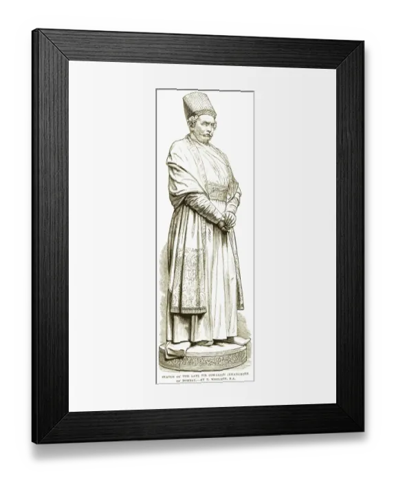 Framed Print : Lithographic portraits statue of the late sir Cowas jee Jehanghier of Bombay, Mumbai, Maharas htra Framed Print : Lithographic portraits statue of the late sir Cowas jee Jehanghier of Bombay, Mumbai, Maharas htra