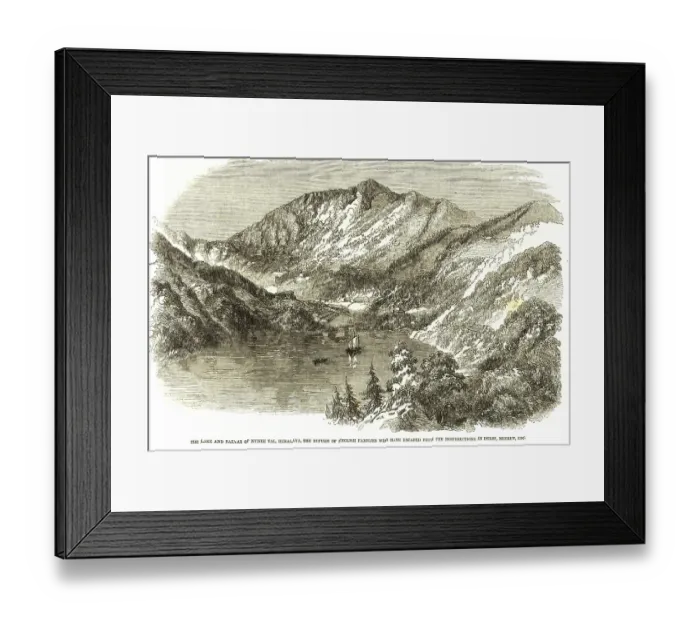 Framed Print : The lake and bazaar of Nynee Tal, Nainital, Uttar Prades h, India, As ia
