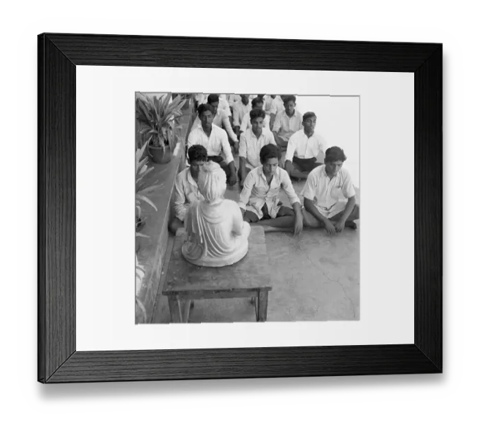 Framed Print : Pupils in class room, VIDYAPITH is training rural youth for progress ive living, Nanjangud town Mys ore, Karnataka