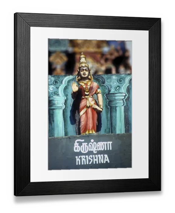 Framed Print : s tatue of goddess river Kris hna, India, As ia Framed Print : s tatue of goddess river Kris hna, India, As ia