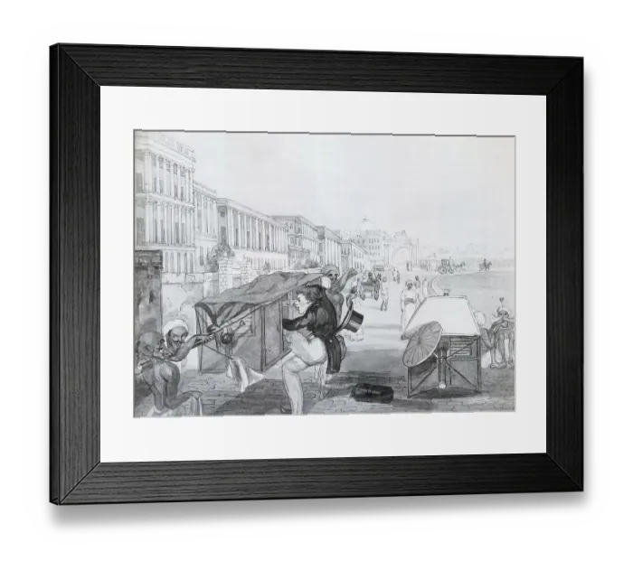 Framed Print : Inexperienced palanquin rider, India 1995 Framed Print : Inexperienced palanquin rider, India 1995