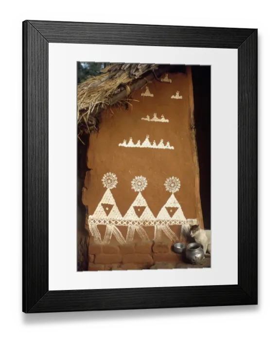 Framed Print : Over architectural heritage, CPA Piramal gallery in Mumbai, first rice painting near Hearth-Baloogaon, Oriss a, India 1986 Framed Print : Over architectural heritage, CPA Piramal gallery in Mumbai, first rice painting near Hearth-Baloogaon, Oriss a, India 1986