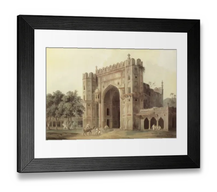 Framed Print : Entrance to Khus rau Bagh at Allahabad, Uttar Prades h, India, As ia